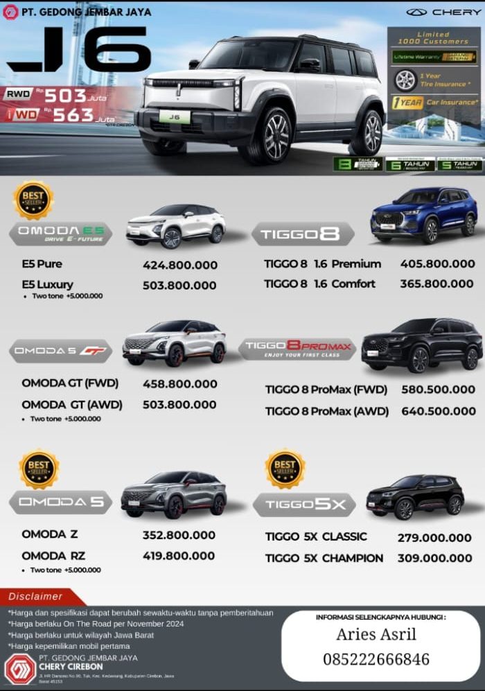 pricelist cherry cirebon